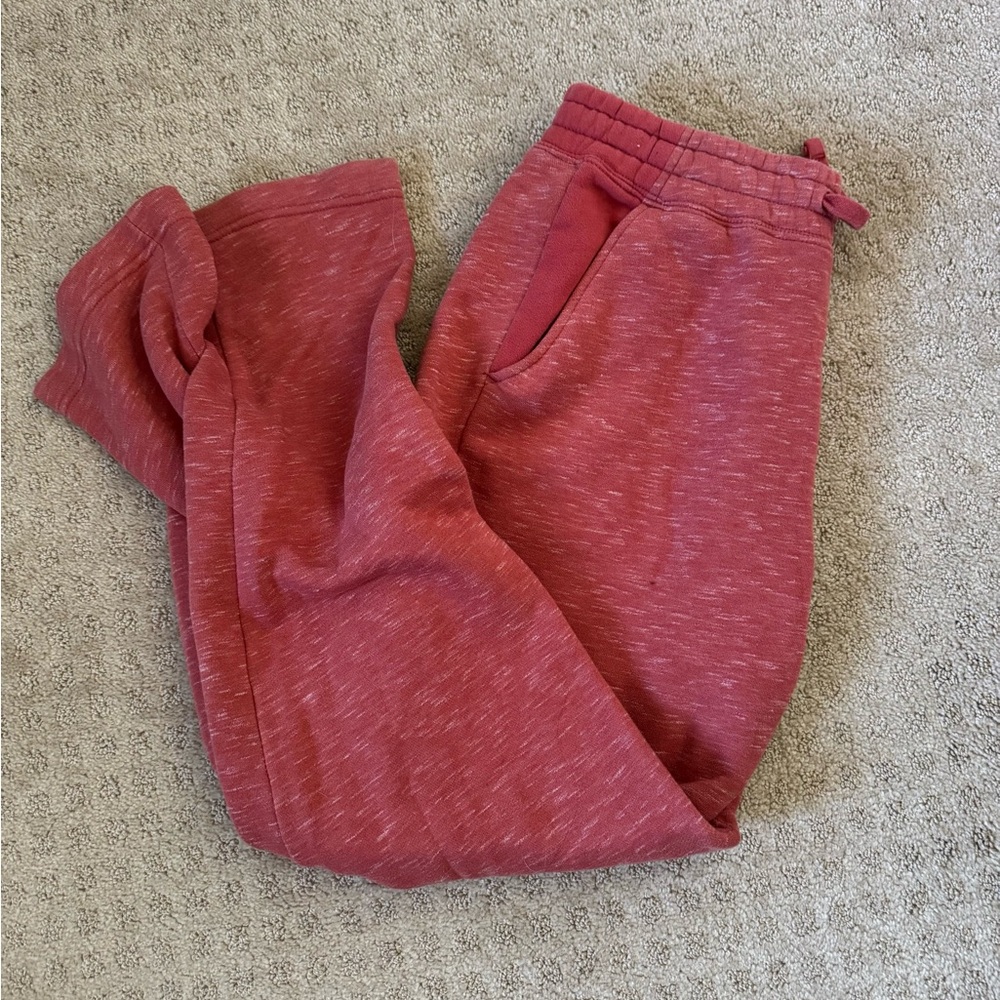 Hollister Coral Pink Fleece Jogger Pants - Picture 2 of 3